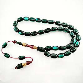 EMİNE REŞVANİ USTA İŞÇİLİKLİ SEDEFLİ SIKMA KEHRİBAR TESBİH