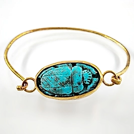 NATÜREL FİRUZE TAŞ SCARAB BİLEKLİK