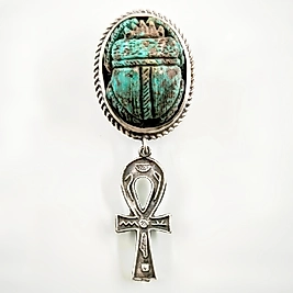SCARAB FİRUZE KOLYE