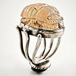 AKİK SCARAB ANTİK STİL YÜZÜK