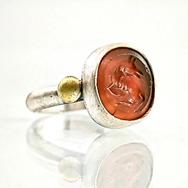 AKİK TAŞ İNTAGLİO GEYİK YÜZÜK