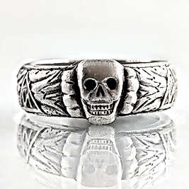 925 AYAR GÜMÜŞ  ANTİKA NAZİ SUBAY YÜZÜĞÜ REPLİKASI