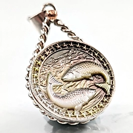 MİSTİK SEDEF BALIK RÖLYEF KOLYE