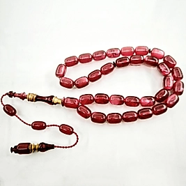 EMİNE REŞVANİ USTA İŞÇİLİKLİ SEDEFLİ SIKMA KEHRİBAR TESBİH