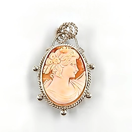 LEYDİ TASVİRLİ MODERN TASARIM CAMEO KOLYE