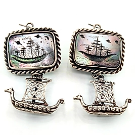 SEDEF İNTAGLİO VİKİNG GEMİLERİ KÜPELER