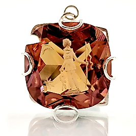 ZULTANİT GÜMÜŞ İNTAGLİO KOLYE