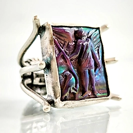 BLACK OPAL (LAB) NİKE RÖLYEF YÜZÜK