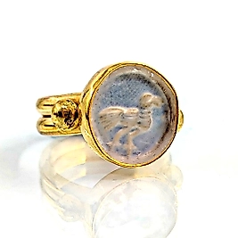 ANTİK KUŞ MOTİFLİ MÜHÜR YÜZÜK