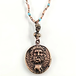 ZEUS & HERMES GEZGİN TILSIMI BRONZ KOLYE