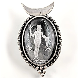 POSEİDON CAM İNTAGLIO KOLYE