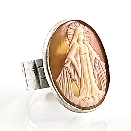 ANTİK CAMEO MERYEM ANA’NIN IŞIĞI YÜZÜĞÜ