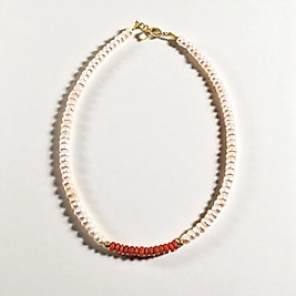 MERCAN VE İNCİ KOLYE