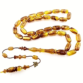 EMİNE REŞVANİ USTA İŞÇİLİKLİ SEDEFLİ SIKMA KEHRİBAR TESBİH