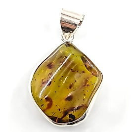 DOĞU KARAYİPLER KEHRİBAR ÖRÜMCEK FOSİLLİ KOLYE