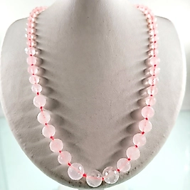 ÜST KALİTE PEMBE KUVARS SÜZME MODEL KOLYE