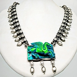 ÖZGÜRLÜĞÜN KANATLI ATI OPAL PEGASUS GERDANLIK