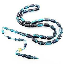 EMİNE REŞVANİ USTA İŞÇİLİKLİ SEDEFLİ SIKMA KEHRİBAR TESBİH