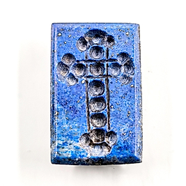 DOĞAL TAŞ - LAPİS HAÇ CROSS İNTAGLİO