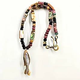 OKYANUSUN IŞIĞI ABALONE SEDEF BALIK KOLYE