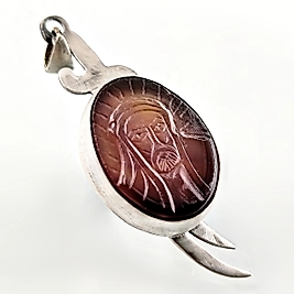 ZÜLFİKAR RUHU  HZ. ALİ PORTRELİ AKİK KOLYE