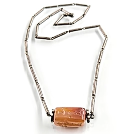 AKİK İNTAGLİO MÜHÜR KOLYE