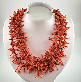 ANTİKA TUNUS MERCAN 3 DİZİLİ GERDANLIK