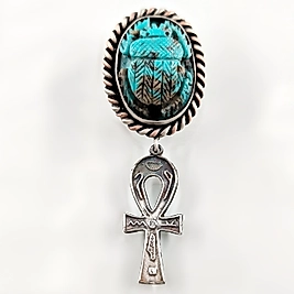 SCARAB FİRUZE KOLYE