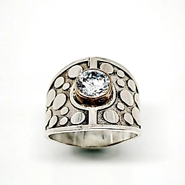 ZİRKON TAŞLI TASARIM GÜMÜŞ YÜZÜK