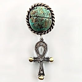 SCARAB FİRUZE KOLYE