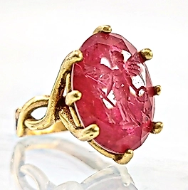 PARAİBA TAŞ TANRIÇA İNTAGLİO YÜZÜK