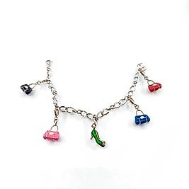 MİNE İŞÇİLİKLİ ÇANTA CHARM GÜMÜŞ BİLEKLİK