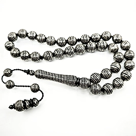 KOMPLE YOĞUN GÜMÜŞ ÇAKIMLI ÖZEL KUKA TESBİH