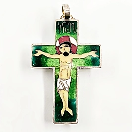 İMANIN RENGİ MİNELİ HAÇ KOLYE