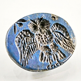 DOĞAL TAŞ - LAPİS ATHENA BAYKUŞ İNTAGLİO