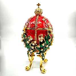 FABERGE YUMURTA SWAROVSKİ TAŞLI LÜKS MÜCEVHER KUTUSU