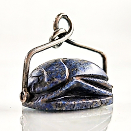 ANTİK MISIR SCARAB BOK BÖCEĞİ LAPİS KOLYE