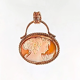 LEYDİ TASVİRLİ MODERN TASARIM CAMEO KOLYE