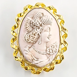 "ALTIN ÇİÇEKLİ GÜLÜŞ CAMEO"