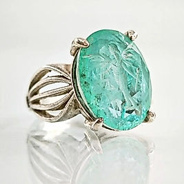 PARAİBA TAŞ TANRIÇA İNTAGLİO YÜZÜK