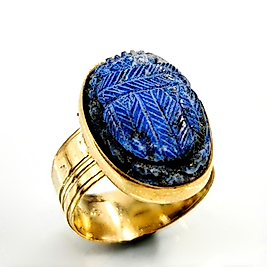 LAPİS LAZULİ ANTİK TARZ SCARAB YÜZÜK
