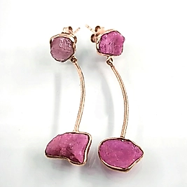 KÖK YAKUT TAŞLI KÜPELER