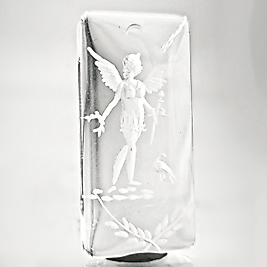 KABEŞON CAM - NEGATİF İNTAGLİO KANATLI TANRIÇA OYMA