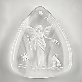 KABEŞON CAM - NEGATİF İNTAGLİO KANATLI TANRIÇA OYMA