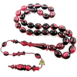 EMİNE REŞVANİ USTA İŞÇİLİKLİ SEDEFLİ SIKMA KEHRİBAR TESBİH