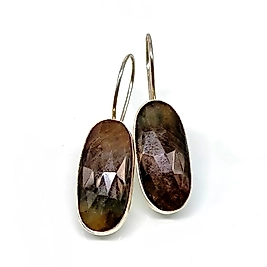 SAFİR TAŞLI GÜMÜŞ KÜPELER