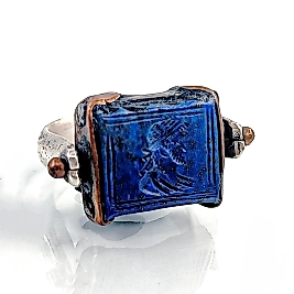 LAPİS LAZULİ MÜHÜR YÜZÜK – ROMA BÜSTÜ