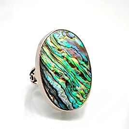 OKYANUS SEDEFİ TASARIM GÜMÜŞ YÜZÜK