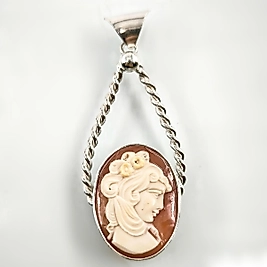 LEYDİ TASVİRLİ MODERN TASARIM CAMEO KOLYE