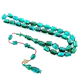 EMİNE REŞVANİ USTA İŞÇİLİKLİ SEDEFLİ SIKMA KEHRİBAR TESBİH